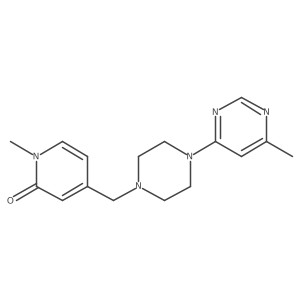 1-Methyl-4-{[4-(6-methylpyrimidin-4-yl)piperazin-1-yl]methyl}-1,2-dihydropyridin-2-one Structure