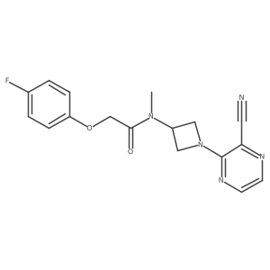 N-[1-(3-Cyanopyrazin-2-yl)azetidin-3-yl]-2-(4-fluorophenoxy)-N-methylacetamide Structure