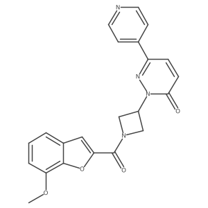 2-[1-(7-Methoxy-1-benzofuran-2-carbonyl)azetidin-3-yl]-6-(pyridin-4-yl)-2,3-dihydropyridazin-3-one Structure