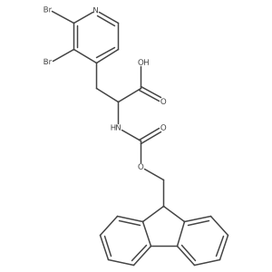 3-(2,3-dibromopyridin-4-yl)-2-({[(9H-fluoren-9-yl)methoxy]carbonyl}amino)propanoic acid结构式