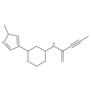 N-[2-(1-Methylpyrazol-4-yl)oxan-4-yl]but-2-ynamide结构式