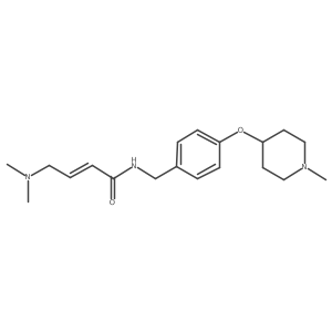 (E)-4-(Dimethylamino)-N-[[4-(1-methylpiperidin-4-yl)oxyphenyl]methyl]but-2-enamide Structure