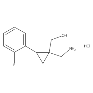 [(1R,2S)-1-(Aminomethyl)-2-(2-fluorophenyl)cyclopropyl]methanol;hydrochloride结构式