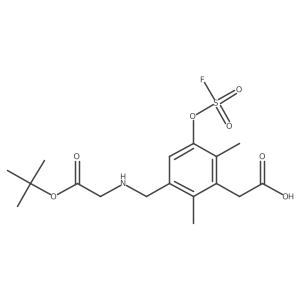 2-[3-({[2-(Tert-butoxy)-2-oxoethyl]amino}methyl)-5-[(fluorosulfonyl)oxy]-2,6-dimethylphenyl]acetic acid Structure