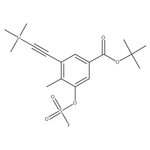 Tert-butyl 3-[(fluorosulfonyl)oxy]-4-methyl-5-[2-(trimethylsilyl)ethynyl]benzoate结构式