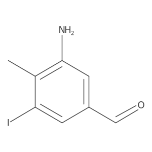 3-Amino-5-iodo-4-methylbenzaldehyde结构式