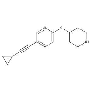 5-(2-Cyclopropylethynyl)-2-(piperidin-4-yloxy)pyridine Structure