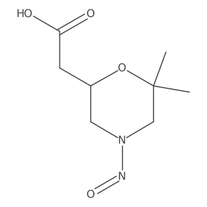 2-(6,6-Dimethyl-4-nitrosomorpholin-2-yl)acetic acid Structure