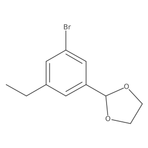2-(3-Bromo-5-ethylphenyl)-1,3-dioxolane Structure