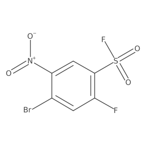 4-Bromo-2-fluoro-5-nitrobenzene-1-sulfonyl fluoride结构式