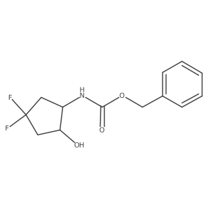 rac-benzyl N-[(1R,2R)-4,4-difluoro-2-hydroxycyclopentyl]carbamate Structure
