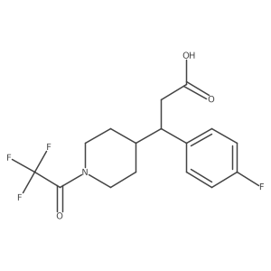 3-(4-Fluorophenyl)-3-[1-(2,2,2-trifluoroacetyl)piperidin-4-yl]propanoic acid Structure