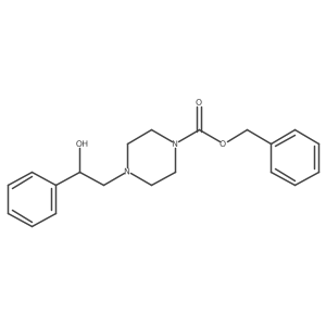 Benzyl 4-(2-hydroxy-2-phenylethyl)piperazine-1-carboxylate结构式