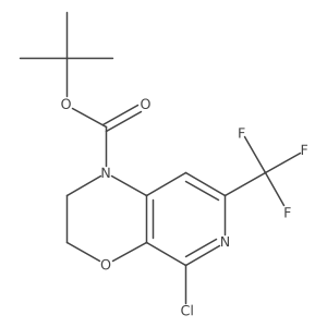 tert-butyl 5-chloro-7-(trifluoromethyl)-1H,2H,3H-pyrido[3,4-b][1,4]oxazine-1-carboxylate结构式