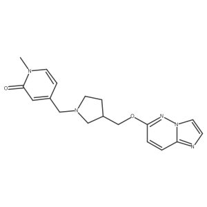 4-{[3-({Imidazo[1,2-b]pyridazin-6-yloxy}methyl)pyrrolidin-1-yl]methyl}-1-methyl-1,2-dihydropyridin-2-one Structure