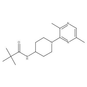 N-[1-(3,6-dimethylpyrazin-2-yl)piperidin-4-yl]-2,2-dimethylpropanamide结构式