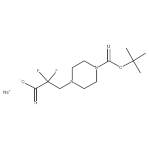 Sodium3-{4-[(tert-butoxy)carbonyl]piperazin-1-yl}-2,2-difluoropropanoate结构式