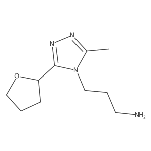 3-(3-Methyl-5-(tetrahydrofuran-2-yl)-4H-1,2,4-triazol-4-yl)propan-1-amine Structure