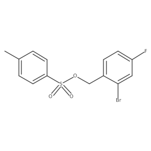 (2-Bromo-4-fluorophenyl)methyl 4-methylbenzene-1-sulfonate结构式