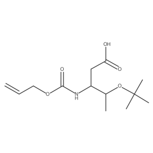 (3S,4S)-4-(tert-butoxy)-3-{[(prop-2-en-1-yloxy)carbonyl]amino}pentanoic acid结构式