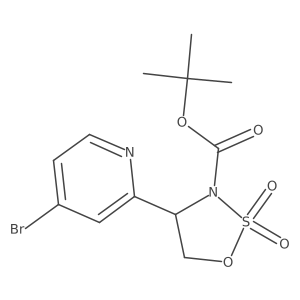 tert-Butyl 4-(4-bromopyridin-2-yl)-1,2,3-oxathiazolidine-3-carboxylate 2,2-dioxide Structure