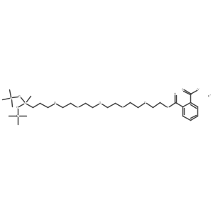 Potassium;2-[2-[2-[2-[2-[2-[3-[methyl-bis(trimethylsilyloxy)silyl]propoxy]ethoxy]ethoxy]ethoxy]ethoxy]ethoxycarbonyl]benzoate Structure