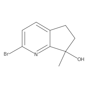 (S)-2-Bromo-7-methyl-6,7-dihydro-5H-cyclopenta[b]pyridin-7-ol Structure