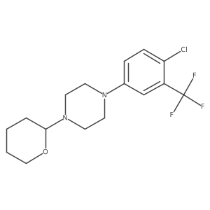 1-[4-Chloro-3-(trifluoromethyl)phenyl]-4-(tetrahydro-2H-pyran-2-yl)piperazine Structure