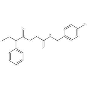 {[(4-Chlorophenyl)methyl]carbamoyl}methyl 2-phenylbutanoate结构式
