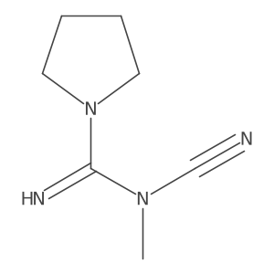N-Cyano-N-methylpyrrolidine-1-carboximidamide Structure