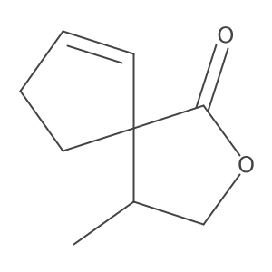 2-Oxaspiro[4.4]non-6-en-1-one, 4-methyl-, cis-结构式