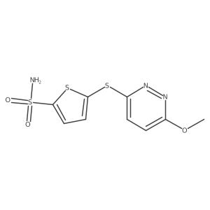 2-Thiophenesulfonamide,5-[(6-methoxy-3-pyridazinyl)thio]- Structure