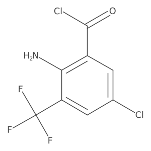 2-Amino-5-chloro-3-(trifluoromethyl)benzoyl chloride结构式
