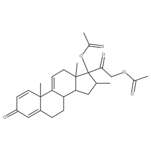 [2-[(8S,10S,13S,14S,16S,17R)-17-acetyloxy-10,13,16-trimethyl-3-oxo-7,8,12,14,15,16-hexahydro-6H-cyclopenta[a]phenanthren-17-yl]-2-oxoethyl] acetate结构式