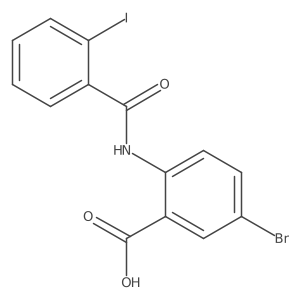 5-Bromo-2-(2-iodo-benzoylamino)-benzoic acid结构式
