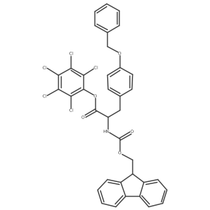 L-Tyrosine, N-[(9H-fluoren-9-ylmethoxy)carbonyl]-O-(phenylmethyl)-, pentachlorophenyl ester结构式