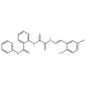 N'-[(5-bromo-2-hydroxyphenyl)methylideneamino]-N-[2-(phenylcarbamoyl)phenyl]oxamide结构式