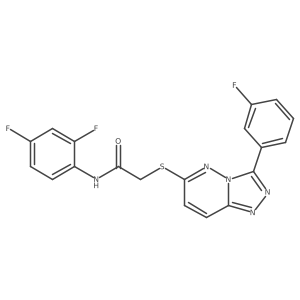 N-(2,4-difluorophenyl)-2-((3-(3-fluorophenyl)-[1,2,4]triazolo[4,3-b]pyridazin-6-yl)thio)acetamide结构式