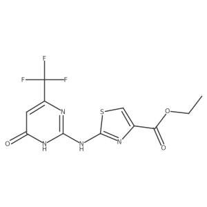 Ethyl 2-{[6-oxo-4-(trifluoromethyl)-1,6-dihydro-2-pyrimidinyl]amino}-1,3-thiazole-4-carboxylate Structure