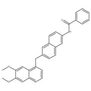 N-[6-[(6,7-Dimethoxy-4-quinolinyl)methyl]-2-naphthalenyl]benzamide Structure