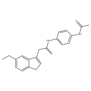 N-[4-(acetylamino)phenyl]-2-(5-ethyl-1-benzofuran-3-yl)acetamide Structure