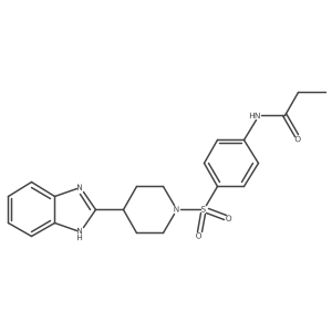 N-(4-((4-(1H-benzo[d]imidazol-2-yl)piperidin-1-yl)sulfonyl)phenyl)propionamide结构式