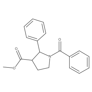 Cis-methyl 1-benzoyl-2-phenylpyrrolidine-3-carboxylate结构式