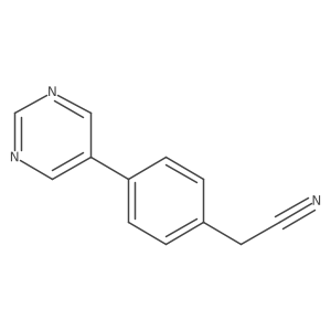 [4-(5-Pyrimidinyl)phenyl]acetonitrile结构式