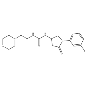 1-(1-(3-Fluorophenyl)-5-oxopyrrolidin-3-yl)-3-(2-morpholinoethyl)urea结构式