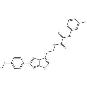 N1-(3-fluorophenyl)-N2-(2-(2-(4-methoxyphenyl)thiazolo[3,2-b][1,2,4]triazol-6-yl)ethyl)oxalamide结构式