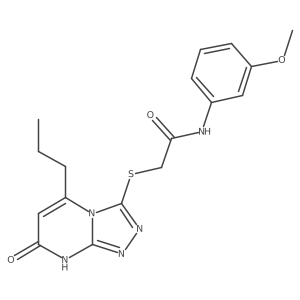 N-(3-methoxyphenyl)-2-((7-oxo-5-propyl-7,8-dihydro-[1,2,4]triazolo[4,3-a]pyrimidin-3-yl)thio)acetamide结构式