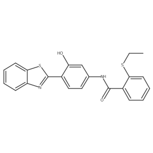 N-(4-(benzo[d]thiazol-2-yl)-3-hydroxyphenyl)-2-(ethylthio)benzamide Structure