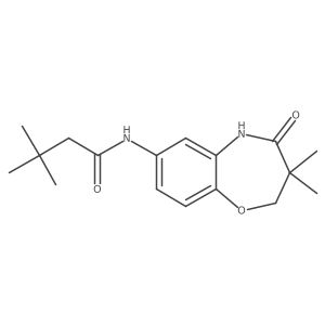 N-(3,3-dimethyl-4-oxo-2,3,4,5-tetrahydrobenzo[b][1,4]oxazepin-7-yl)-3,3-dimethylbutanamide Structure