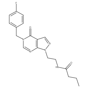 N-(2-(5-(4-fluorobenzyl)-4-oxo-4,5-dihydro-1H-pyrazolo[3,4-d]pyrimidin-1-yl)ethyl)butyramide Structure